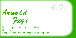 arnold fuzi business card